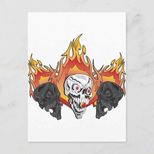 Carte Postale Copie des crânes flambants (Devant)