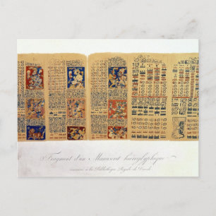 Carte Postale Copie d'un fragment du Codex de Dresde