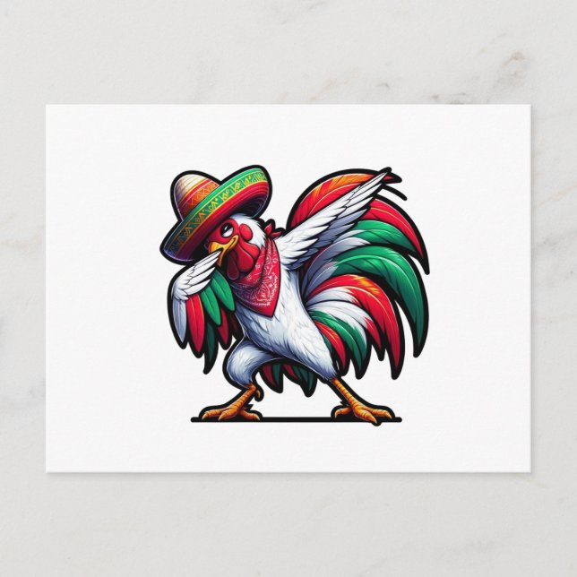 Carte Postale Coq Cinco de Mayo (Devant)