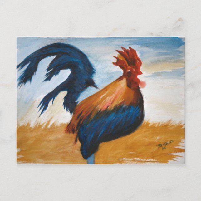 Carte Postale Coq du matin (Devant)