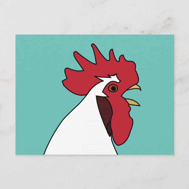 Carte Postale Coq Poule  (Devant)