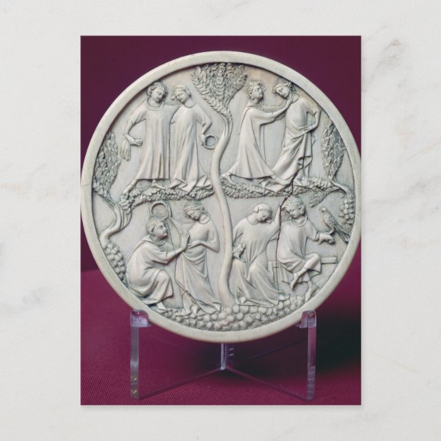 Carte Postale Coque miroir représentant des scènes courtoises, c (Devant)