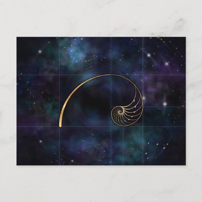 Carte Postale Coque Nautilus - Géométrie Sacrée (Devant)