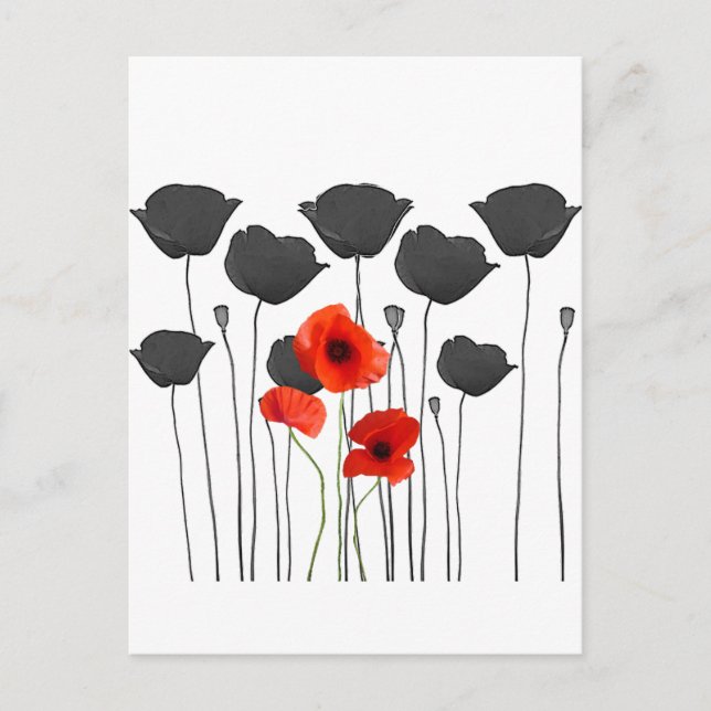 Carte Postale coquelicot (Devant)