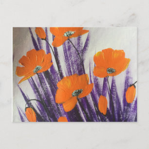 Carte Postale Coquelicot orange sauvage