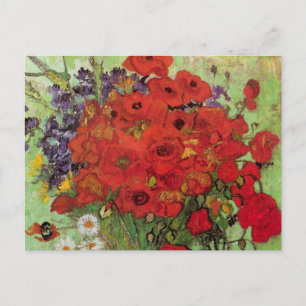 Carte Postale Coquelicots et marguerites par Vincent van Gogh