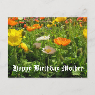 Carte Postale Coquelicots pour l'anniversaire de maman