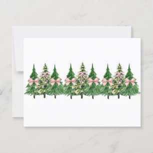 Carte Postale Coquette Arbre de Noël, Sensibilisation au cancer