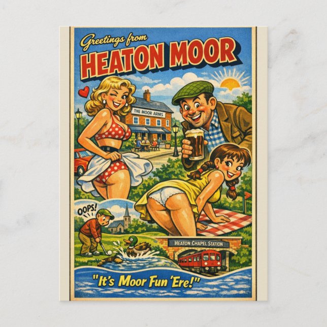 Carte postale coquine de Heaton Moor (Devant)