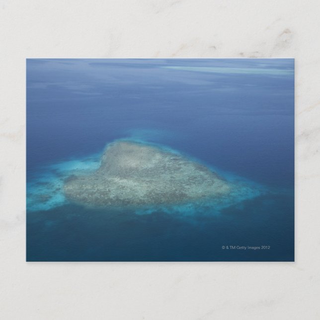 Carte Postale Corail en forme de coeur (Devant)