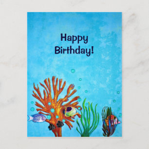 Carte Postale Coral Reef - Joyeux anniversaire !
