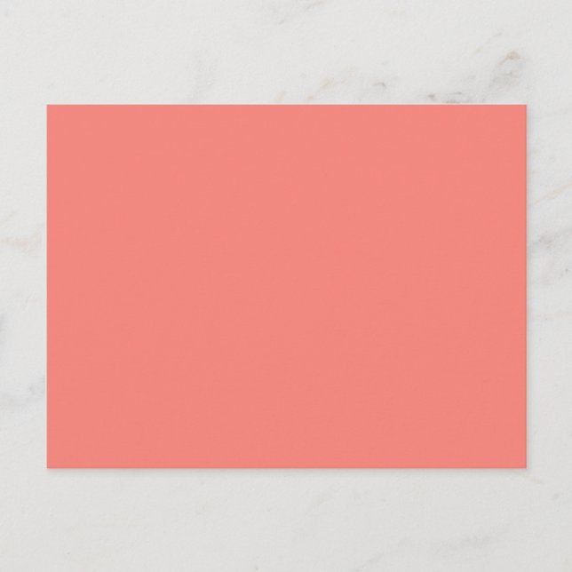 Carte Postale Coral rose haut de gamme couleur (Devant)