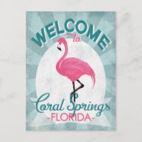 Coral Springs Floride Flamant rose rose Retro