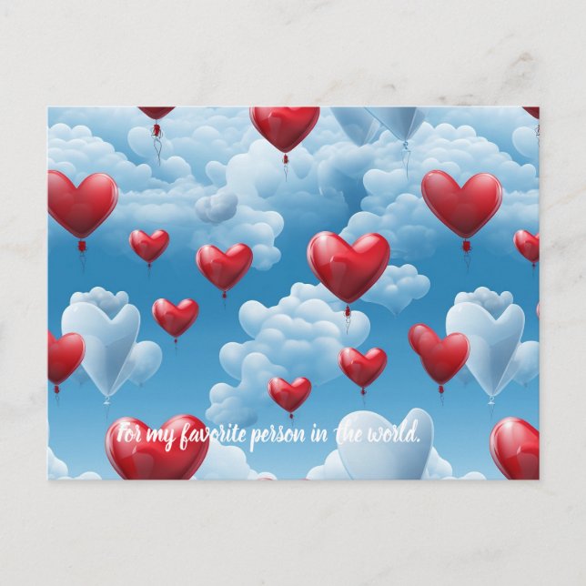 Carte Postale Corazones en cielo (Devant)