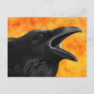 Carte postale corbeau