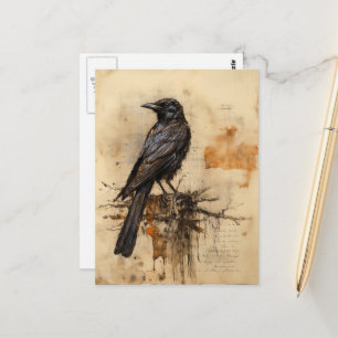 Carte Postale Corbeau Ancien