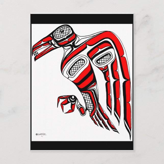 Carte Postale corbeau avec soleil (Devant)