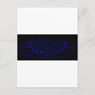 Carte Postale Corbeau bleu noir