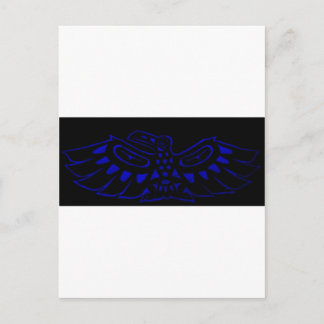 Carte Postale Corbeau bleu noir