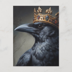 Carte Postale Corbeau dans une couronne