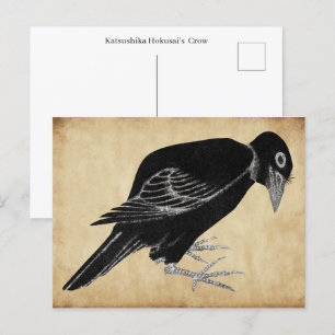 Carte Postale Corbeau de Katsushika Hokusai 1814
