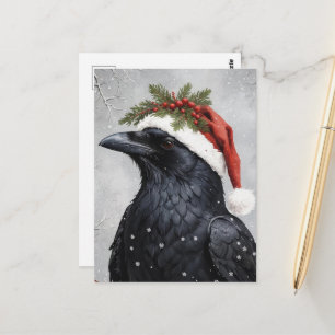 Carte Postale Corbeau de Noël