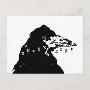 Carte Postale Corbeau Nevermore d'Edgar Allan Poe