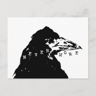 Carte Postale Corbeau Nevermore d'Edgar Allan Poe