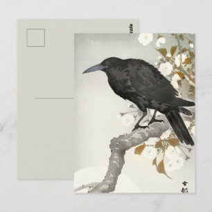 Carte Postale Corbeau Raven Koson Oiseau japonais