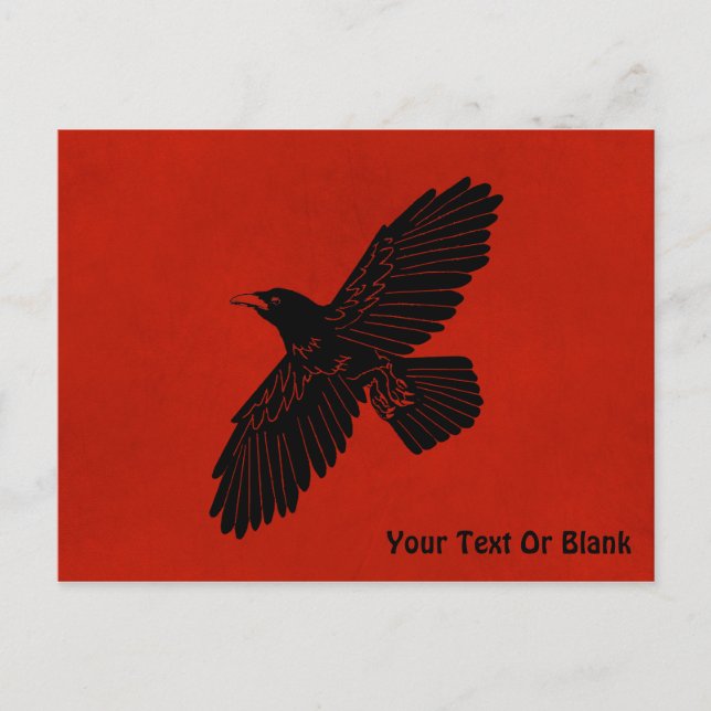 Carte Postale Corbeau rouge (Devant)