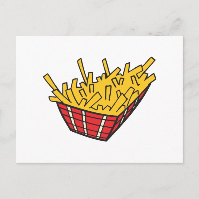 Carte Postale corbeille de frites (Devant)