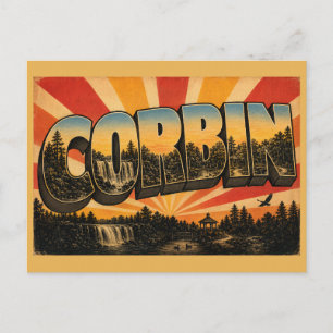Carte Postale Corbin Kentucky Cascade Forestière Sentier Ruissea