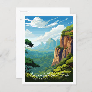 Carte Postale Corcovado Costa Rica illustration de voyage vintag