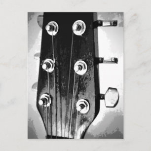 Carte Postale Cordes de tête de guitare Chevilles d'accordage Ar