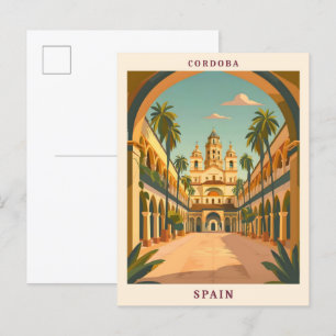 Carte Postale Cordoue Espagne Élégant Vintage voyage