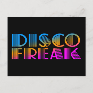 CARTE POSTALE COREY TIGER 1980 RETRO DISCO FREAK MULTICOLOR