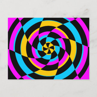 Carte Postale Corey Tiger 80s Op Art Vintage