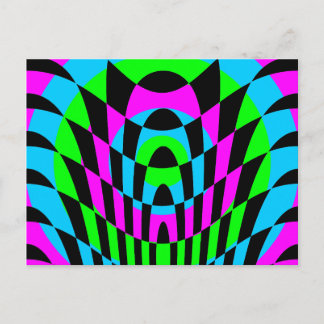 Carte Postale Corey Tiger 80s Vintage Op Art