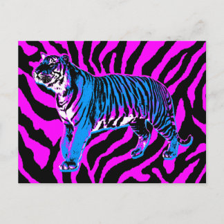 Carte Postale COREY TIGRE 1980s RÉTRO VINTAGE TIGRE SAUVAGE