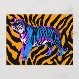CARTE POSTALE COREY TIGRE RETRO VINTAGE ANNÉES 80 TIGRE SAUVAGE
