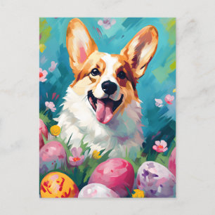 Carte Postale Corgi Bonne Pâques