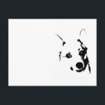 Carte Postale Corgi Chien noir et blanc - croquis<br><div class="desc">Lizzie, candidate à la récompense de chien mignon par ses propriétaires, poursuit sa quête d'amour et de noms dans cette oeuvre artistique. Le corgi est un chien robuste et athlétique, bien connu pour ses pattes courtes et trébuchantes et sa personnalité indépendante. Toute personne qui a passé du temps autour de...</div>