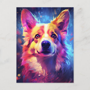 Carte Postale Corgi couleur