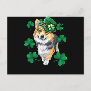 Carte Postale Corgi de la Saint Patrick