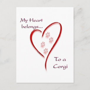 Carte Postale Corgi Heart Belongs