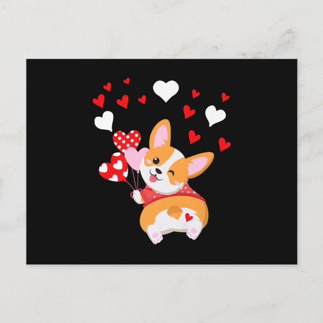 Carte Postale Corgi Heart, Devine Ce Corgi Butt (Devant)