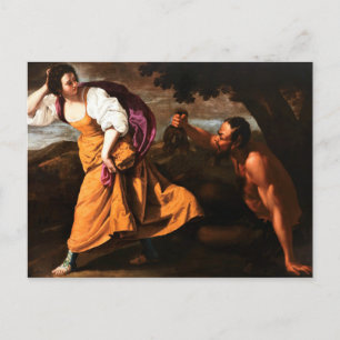 Carte Postale Corisca et le Satyr - Artemisa Gentileschi