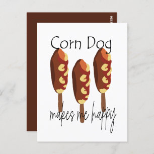 Carte Postale Corndog Me Rend Heureux