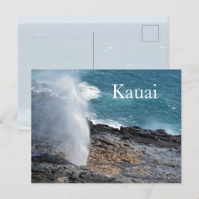 Carte Postale Corne avec conjoint à Kauai, Hawaii (Devant / Derrière)