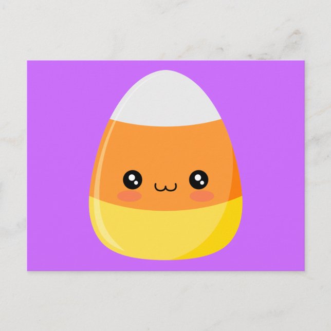 Carte Postale Corne de bonbons d'Halloween (Devant)